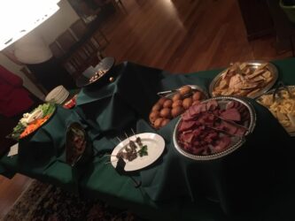meat platter and potatoes