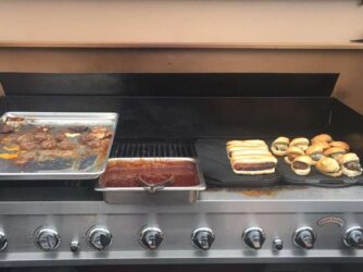 hotdogs and hamburgers